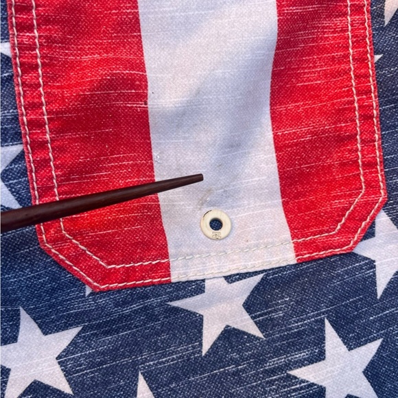 Men's Billabong Shorts Multicolor USA Flag 32 Board Layback Pocket Surf Beach 1A - Picture 11 of 14